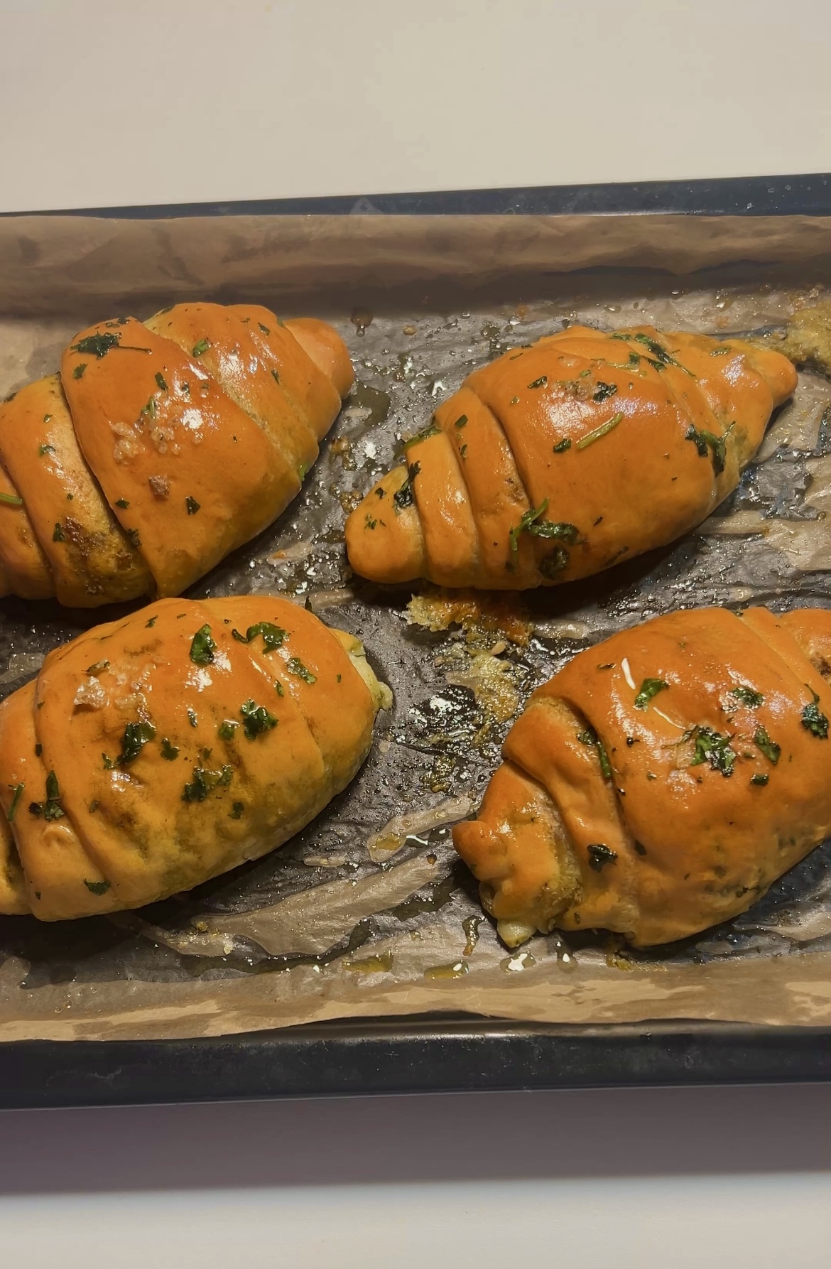 Pesto Cheese Salt Bread with Butter Glaze