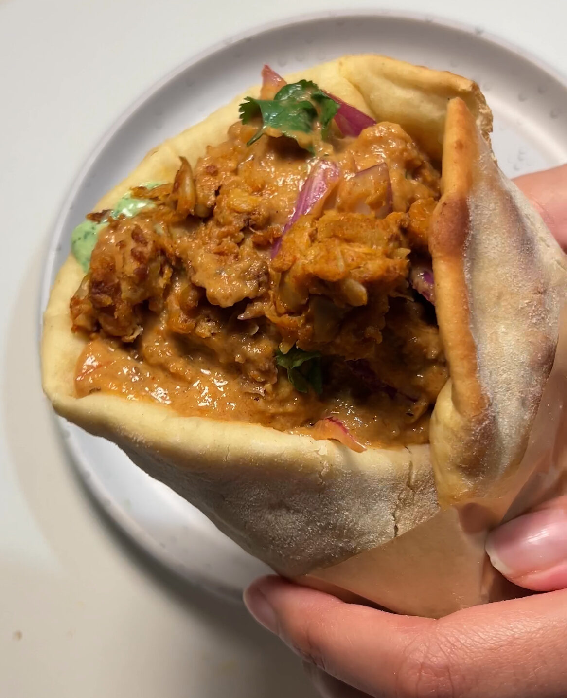 Butter Garlic Naan Wrap