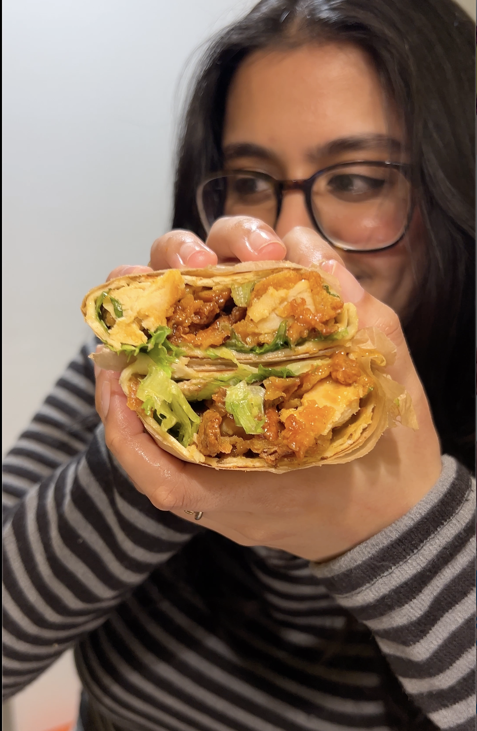 Hot Honey Chicken Caesar Wrap